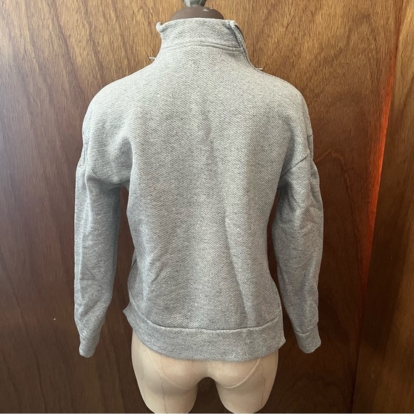 H&M sz 2 Studio Gray Loopback Fleece Sweatshirt Zipper Detail AW 2014 - Picture 5 of 12